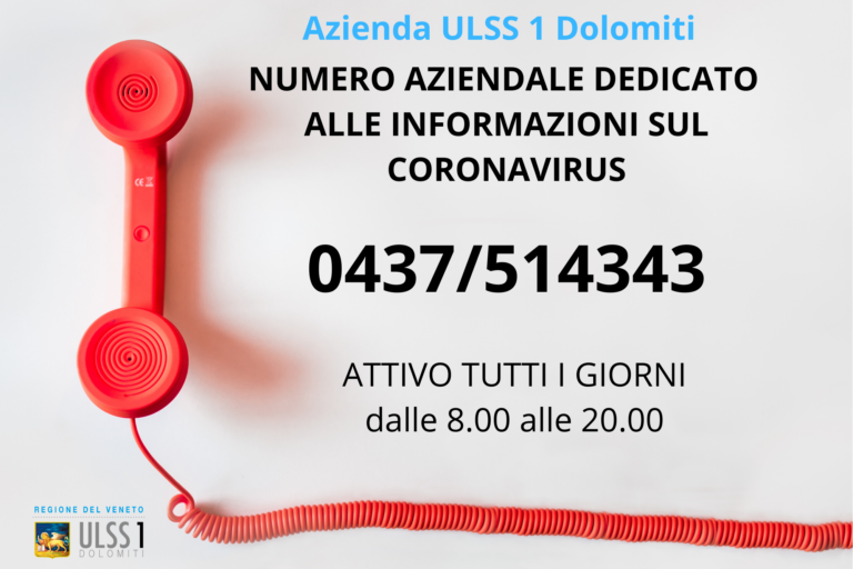 NUMERO AZIENDALE DEDICATO A INFORMAZIONI SU CORONAVIRUS_10 marzo 2020-1