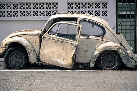 old abandoned car