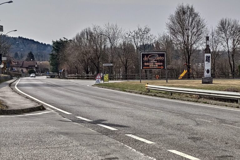 L’incrocio di Sagrogna che esce dalla zona industriale
