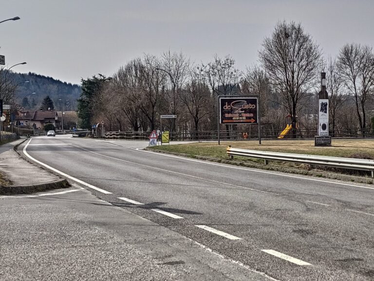 L’incrocio di Sagrogna che esce dalla zona industriale