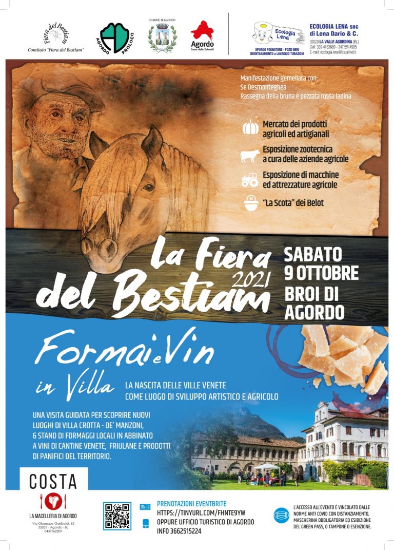 LOCANDINA FIERA DEL BESTIAM E FORMAI E VIN 2021