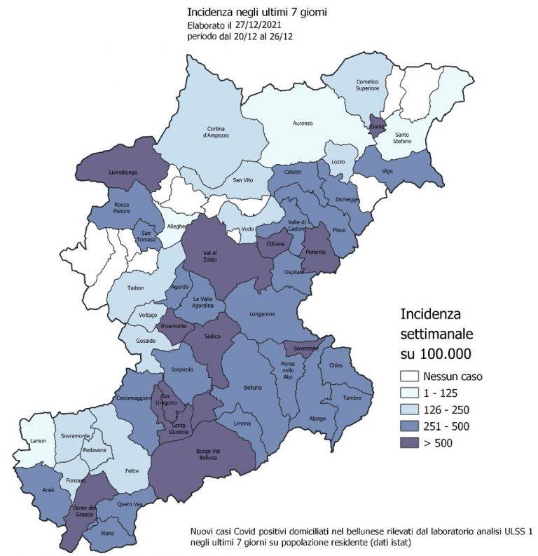 INCIDENZA NEGLI ULTIMI 7 GIORNI
