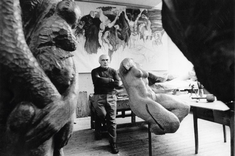 12. Murer nel suo studio di Falcade, 1971