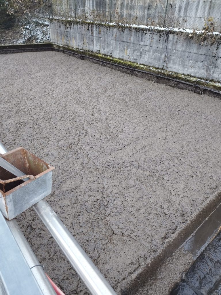 1_il fango contaminato nel depuratore di Morbiach