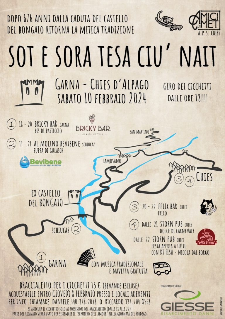 Volantino Sot e sora Tesa ciu nait