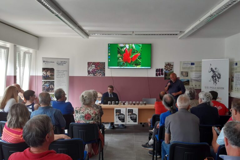 Un momento della conferenza sul fagiolo a San Tomaso