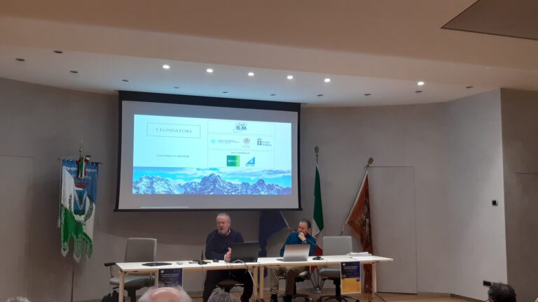 Il presidente CER Dolomiti Antonio Barattin e Mauro Moretto all’incontro s…iliare