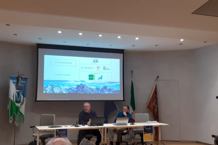 Il presidente CER Dolomiti Antonio Barattin e Mauro Moretto all’incontro s…iliare