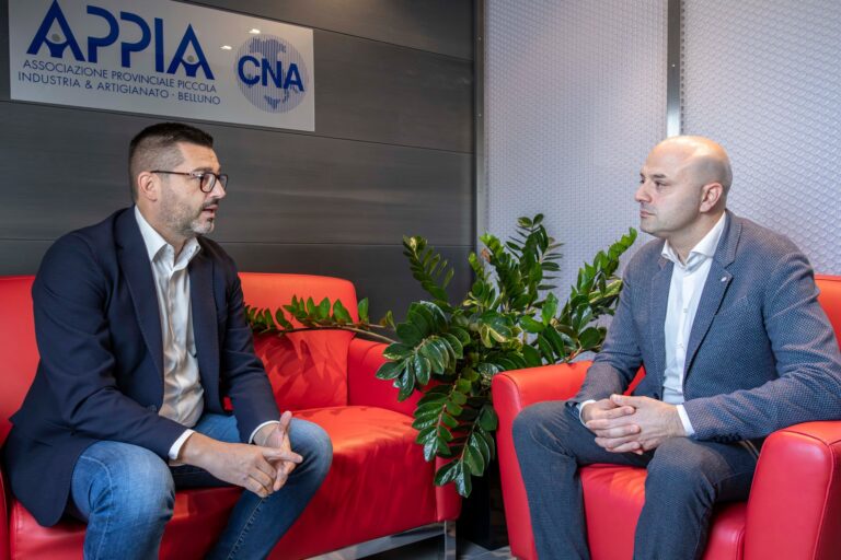Andrea Cerentin – Presidente Appia CNA Belluno con Cristian Sacchet direttore