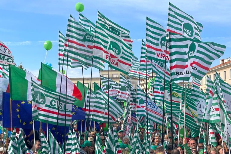 manifestazione Cisl Belluno Treviso