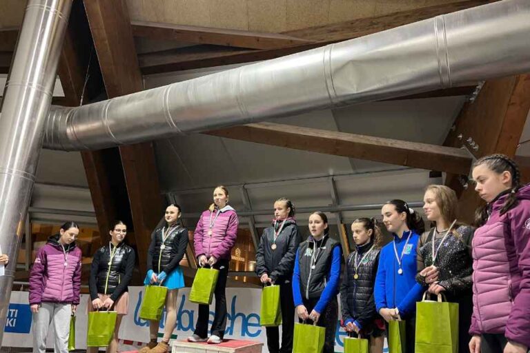 Podio junior con Stephanie Tibolla e Gaia Serafini